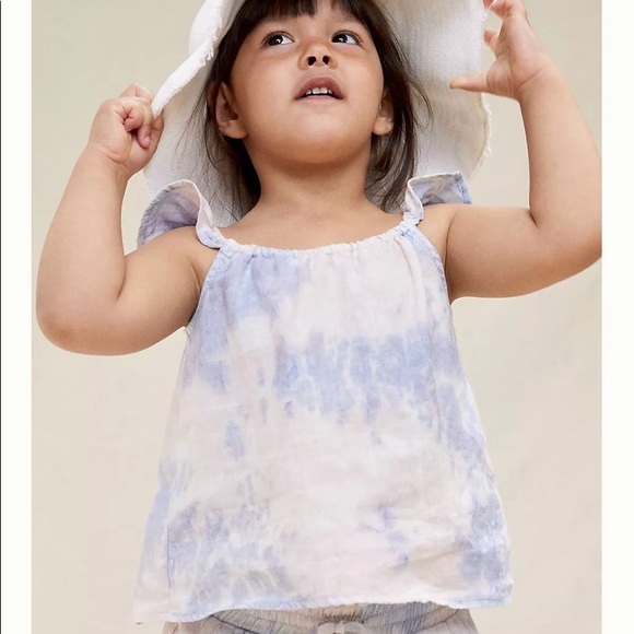 ⭐️HP⭐️. . Anthropologie cloth & stone Ruffled Linen Kids Tank - Picture 10 of 10